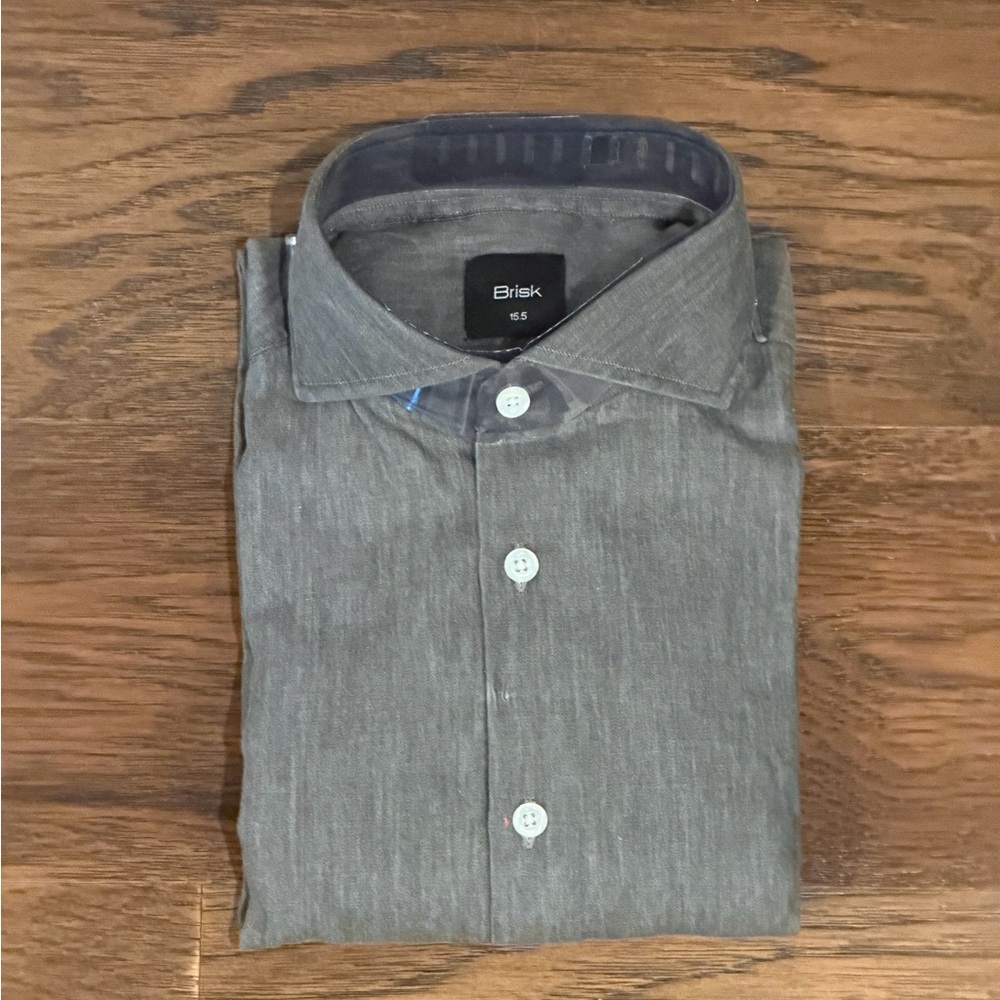 Charcoal Casual Button Down Shirt for Men